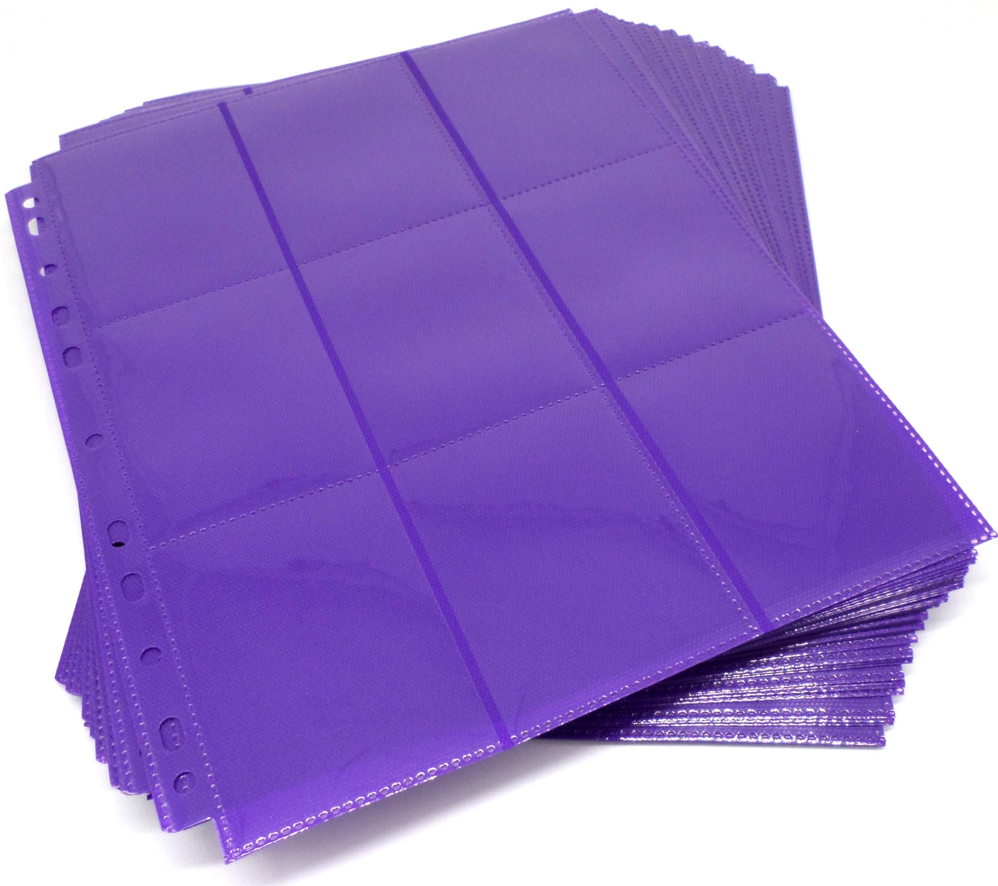 docsmagic.de 50 18-Pocket Pages Purple - Sideloading - 11 Holes - MTG PKM YGO