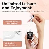 Modelones Builder Gel Milky White 15ML 8-in-1 LED Base Color Gel Builder view 7