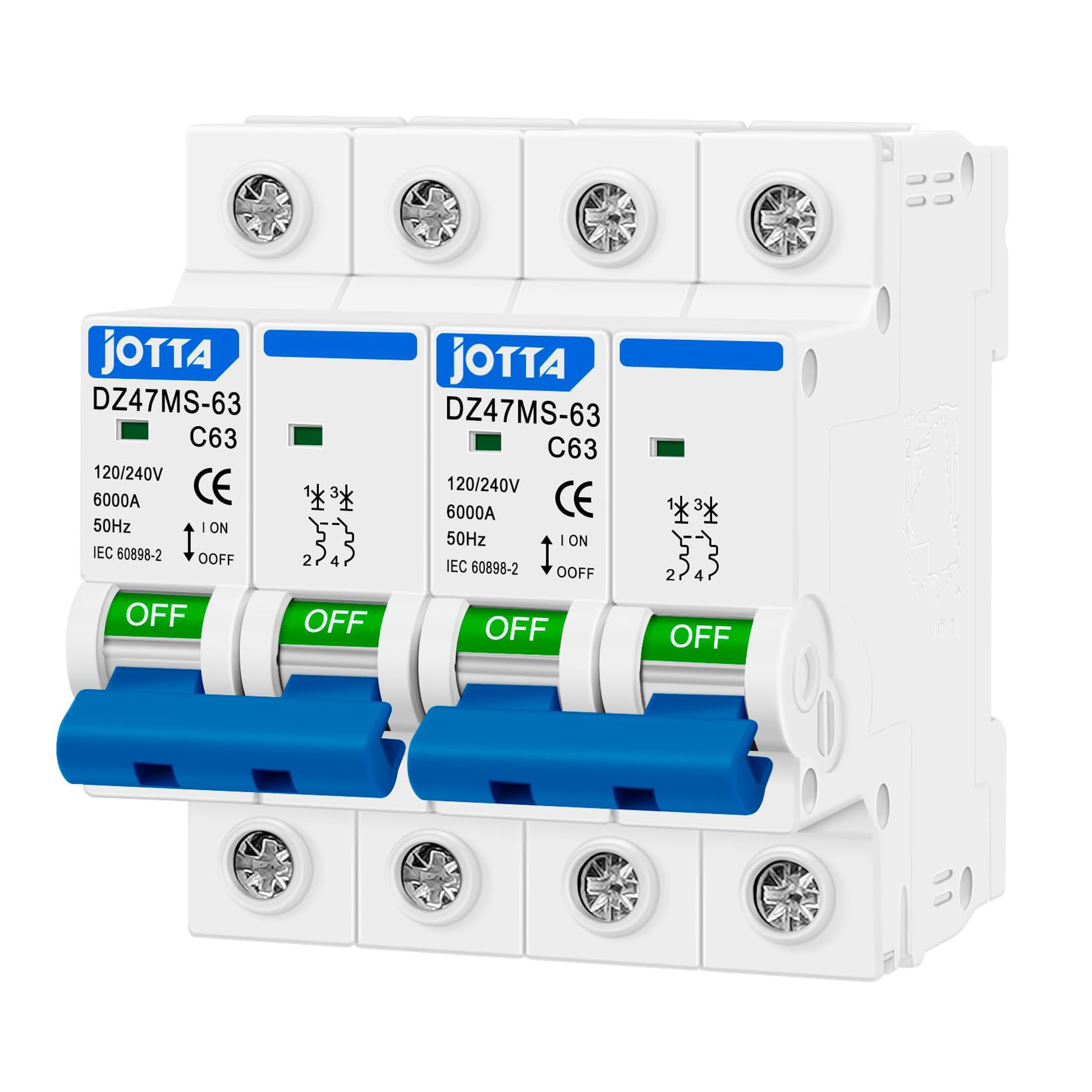 Photo 1 of JOTTA MTS Manual Transfer Switch Dual Power Circuit Breaker 63A (Dual 2-Pole, 63 amp, DZ47MS-63)