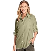 Women's UPF 50 Long Sleeve Sun Protection Shirts Quick Dry Outdoor Fishing Hiking Travel Shirt