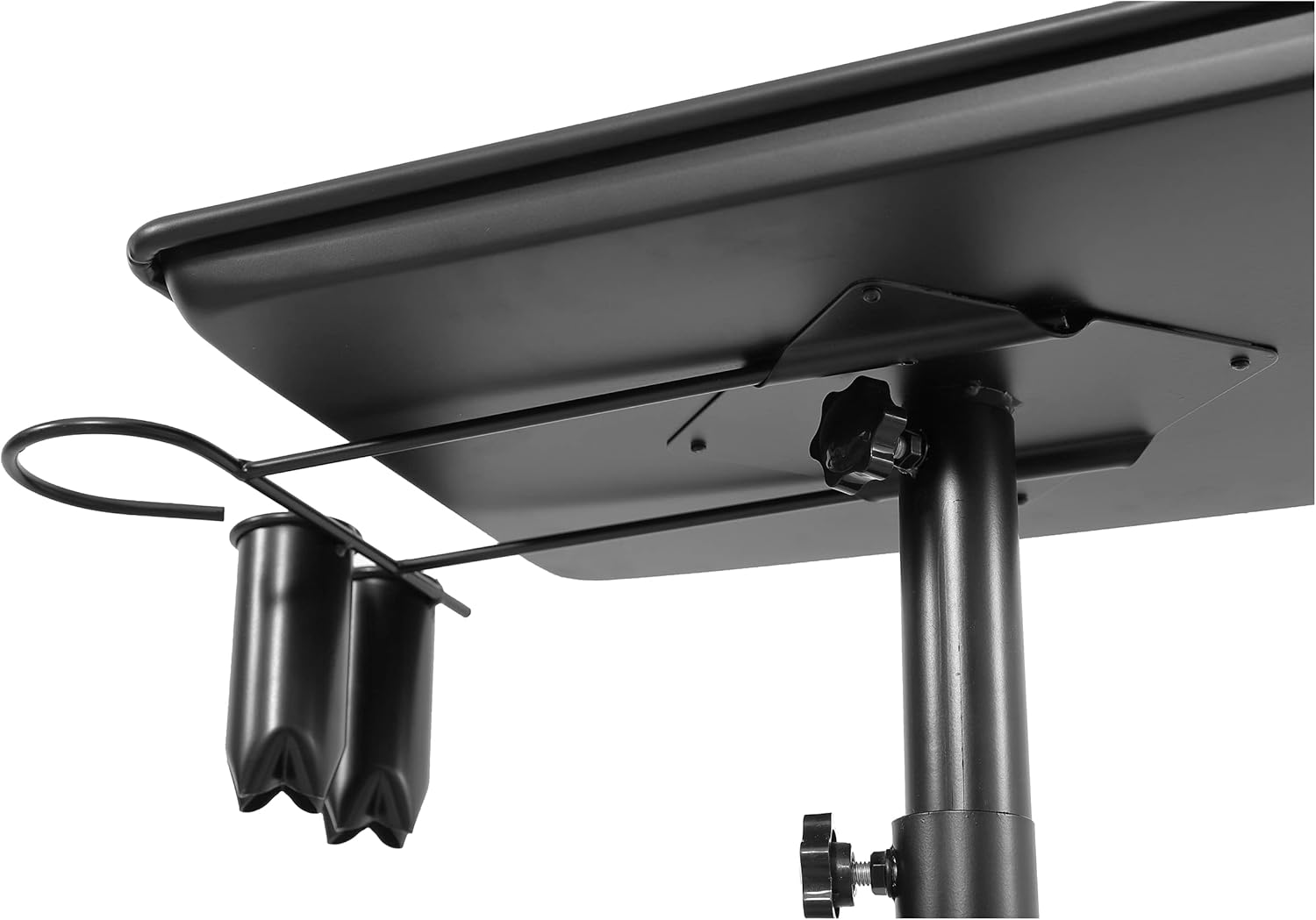 Salon Tray Premium Aluminum Trolley Tattoo Rolling Tray Station Hair Color Beauty SPA Service Cart(Black): Kitchen & Dining