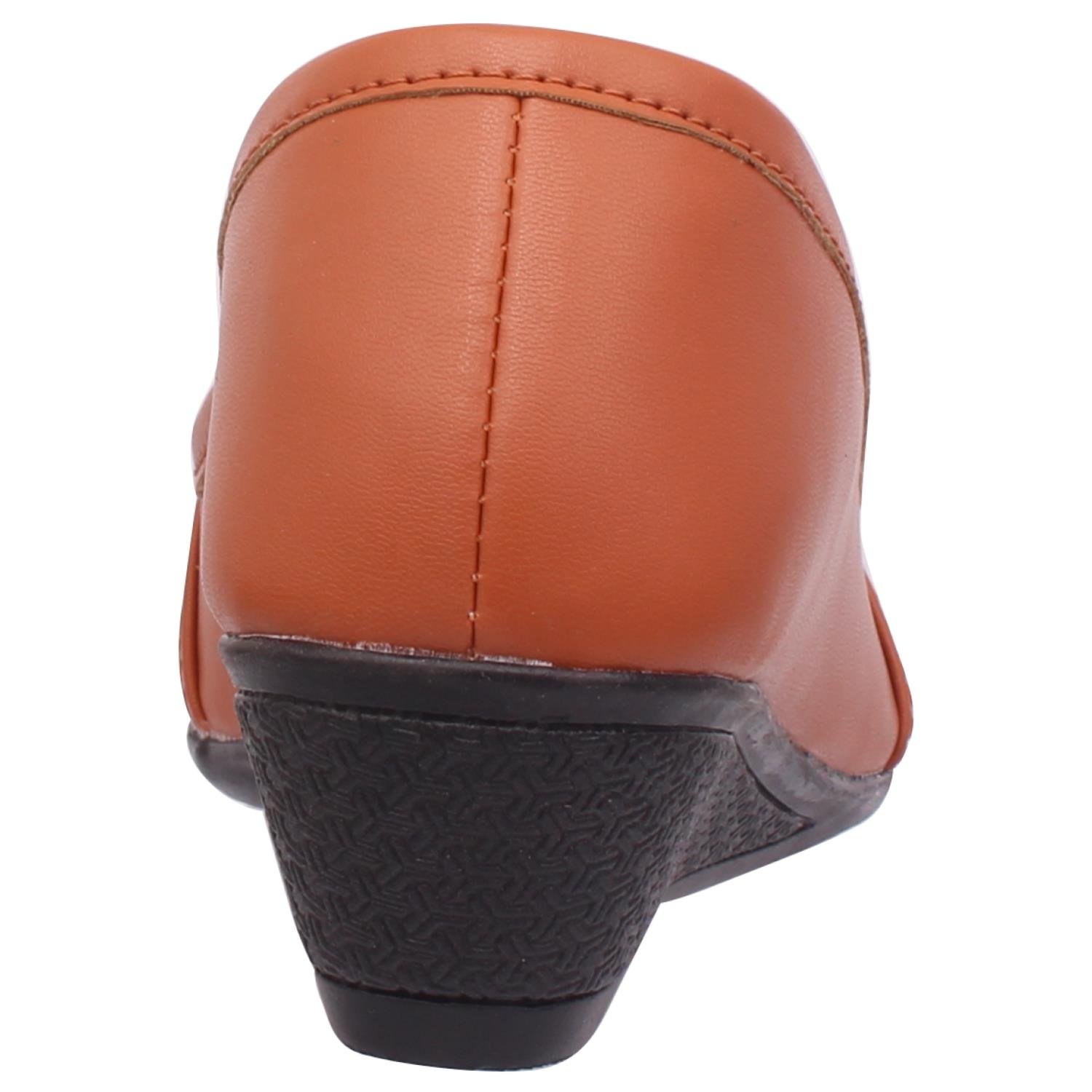 footshez women's tan elegant fashionable platform formal bellies shoes