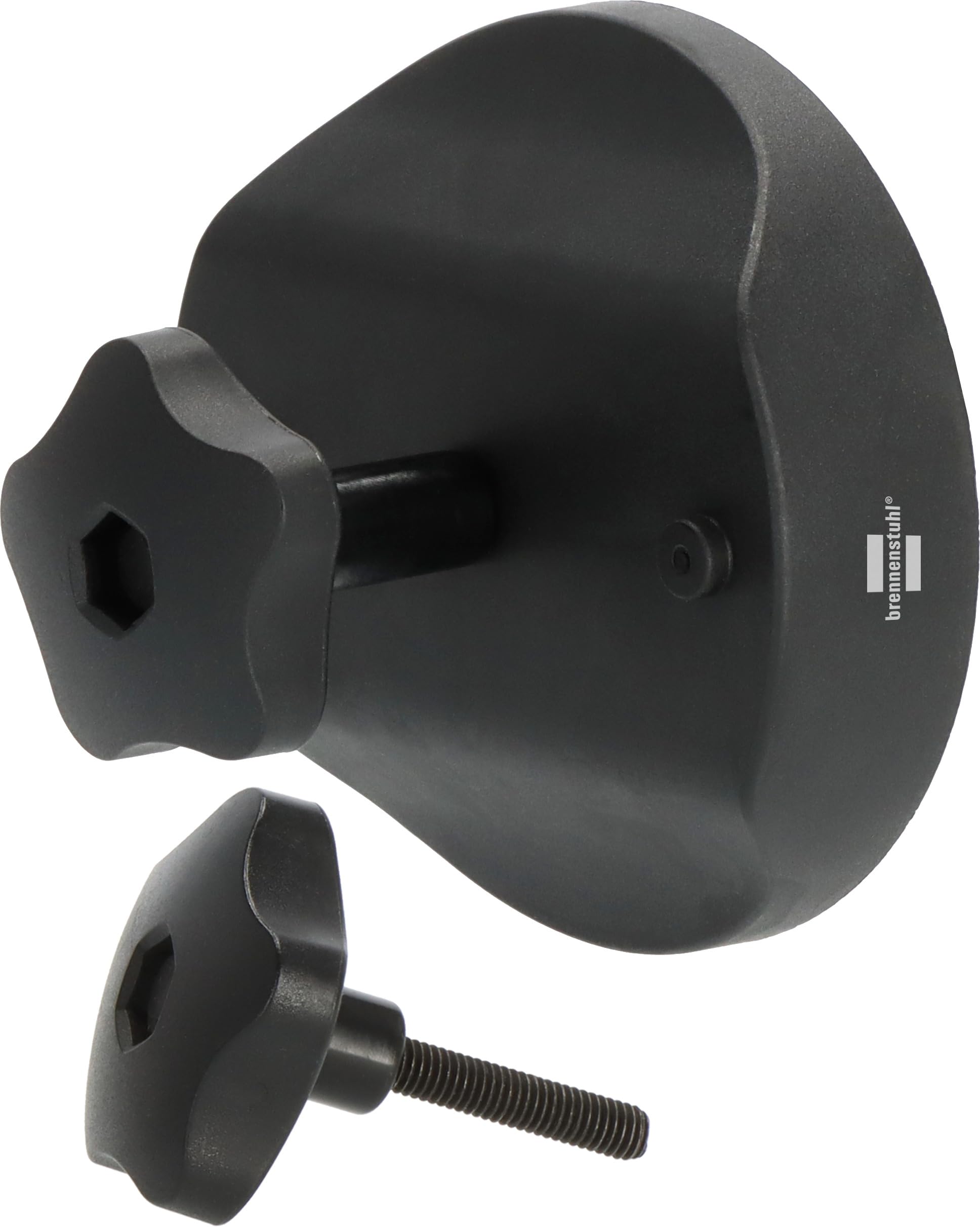 Brennenstuhl Universal Magnetic Holder MH 1 (Attachment of Work Lights to Metallic Surfaces, Load Capacity Approx. 3kg, Metric Thread M6, incl. 12mm and 30mm Screw)