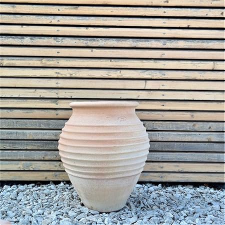Ceramique Crete Amphore En Terre Cuite A La Main Antigel Et De Haute Qualite 50 Cm Grand Accroche Regard Decoration Exterieur Jardin Maison Ficus Amazon Fr Jardin