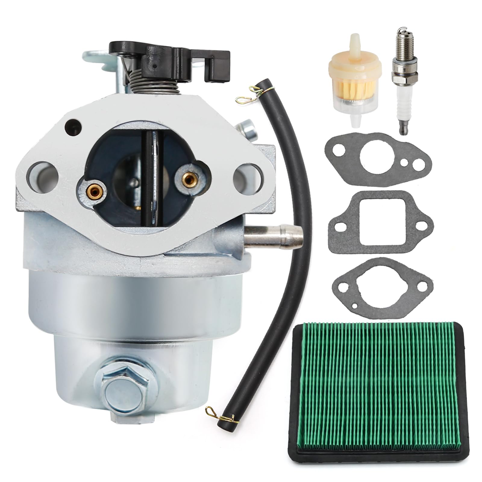 Hoypeyfiy 16100-Z0L-023 Carburettor Carb Kit with Air Filter Spark Plug, Replacement for Honda GCV160 GCV160A GCV160LA GCV160LAO GCV160LE Lawn Mower, Replaces 16100-Z0L-853 16100-ZMO-803