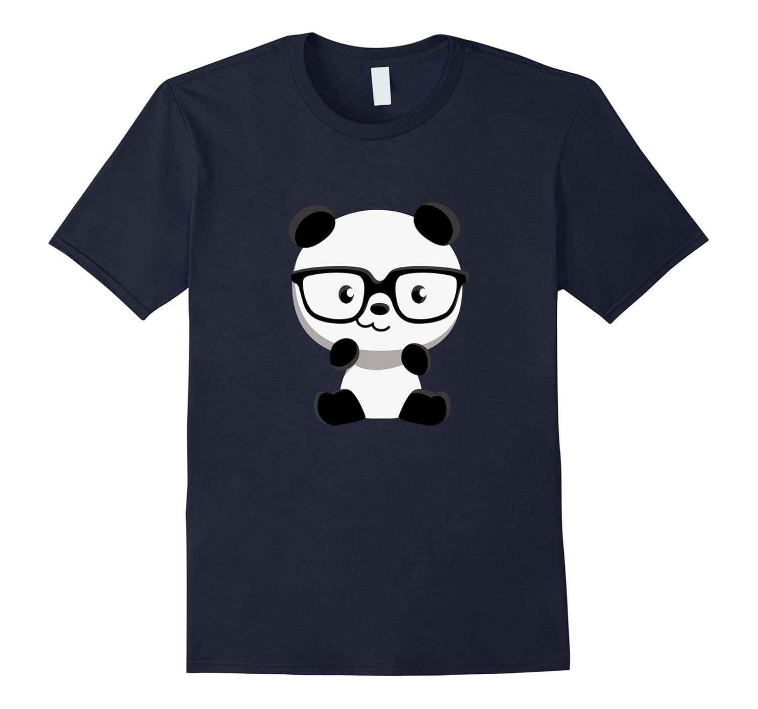 Cute Little Bear Panda Nerd With Glasses T-Shirt-FL