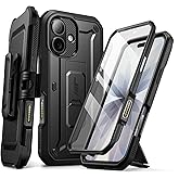 SUPCASE for iPhone 17 Case with Camera Control Button (Unicorn Beetle Pro), [Built-in Kickstand & Screen Protector] [Military-Grade Protection] Full Body Heavy Duty Phone Case, Black