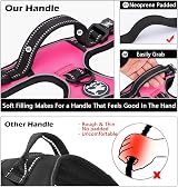 PoyPet No Pull Dog Harness Reflective Front Chest Clip Pink Small view 4