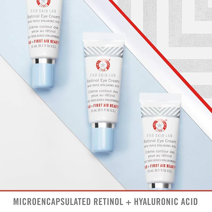 first aid beauty retinol eye cream with triple hyaluronic acid