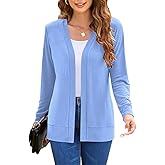 Womens Casual Lightweight Long Sleeve Cardigan Flowy Soft Open Front Knit Cardigan Sweaters