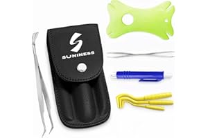 S SUNINESS 7 in 1 Premium Tick Removal Kit, Tick Tweezer Set with Case, Tick Remover, Holster and Tick Card and More
