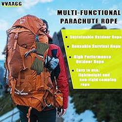 VVAAGG 1000lb Black Paracord Rope 100FT Nylon Heavy
