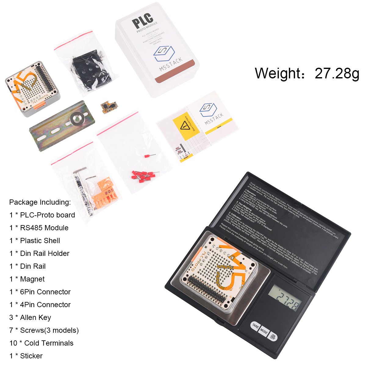 Programmable Magnets MakerFocus M5stack ESP32 Kit PLC Prototype Industrial Board Module ...
