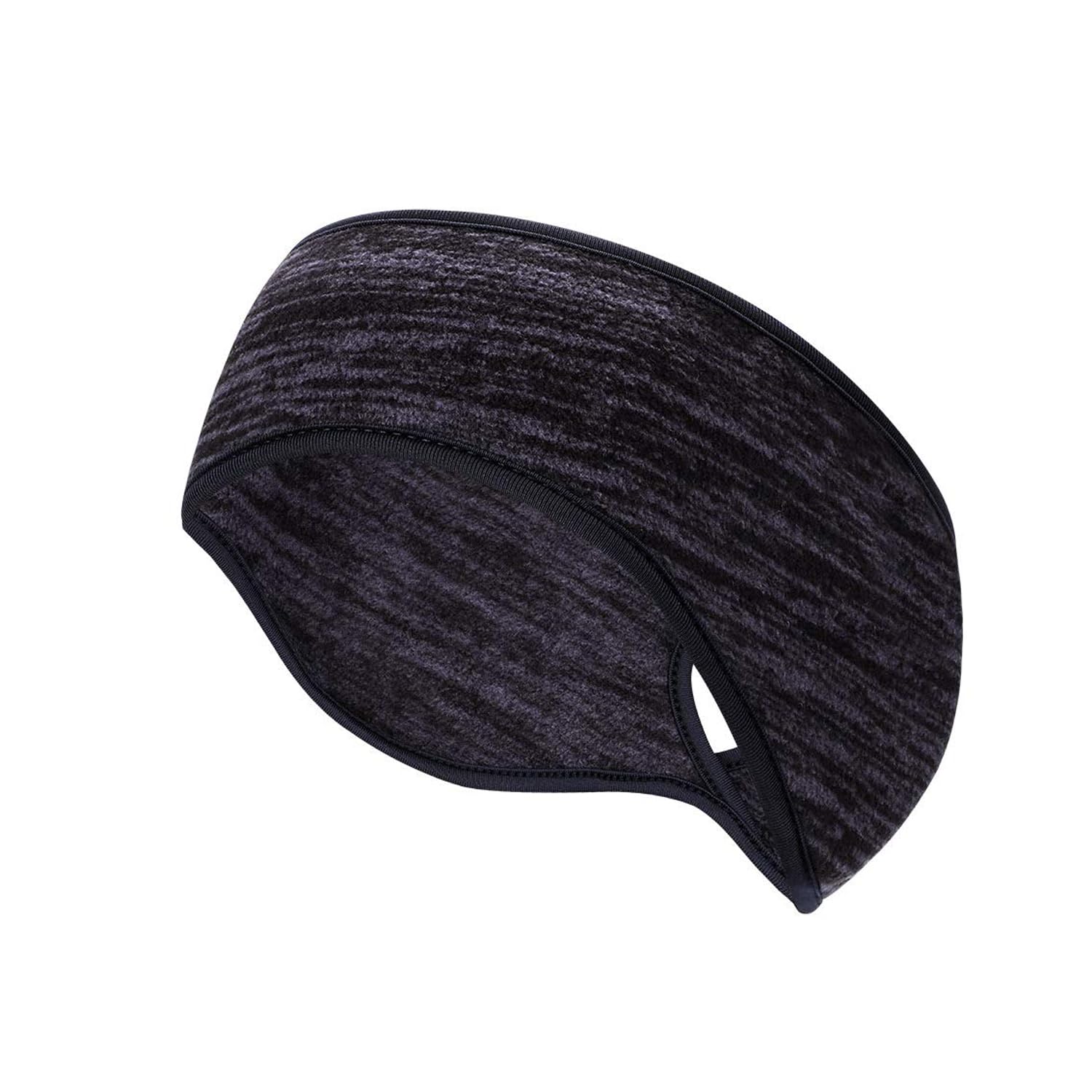 Oumers Fleece Ponytail Headband(1pc), Ear Warmer Polar Fleece Ear Muff Hair Band for Men and Women Winter Running Yoga Skiing Outside Sport