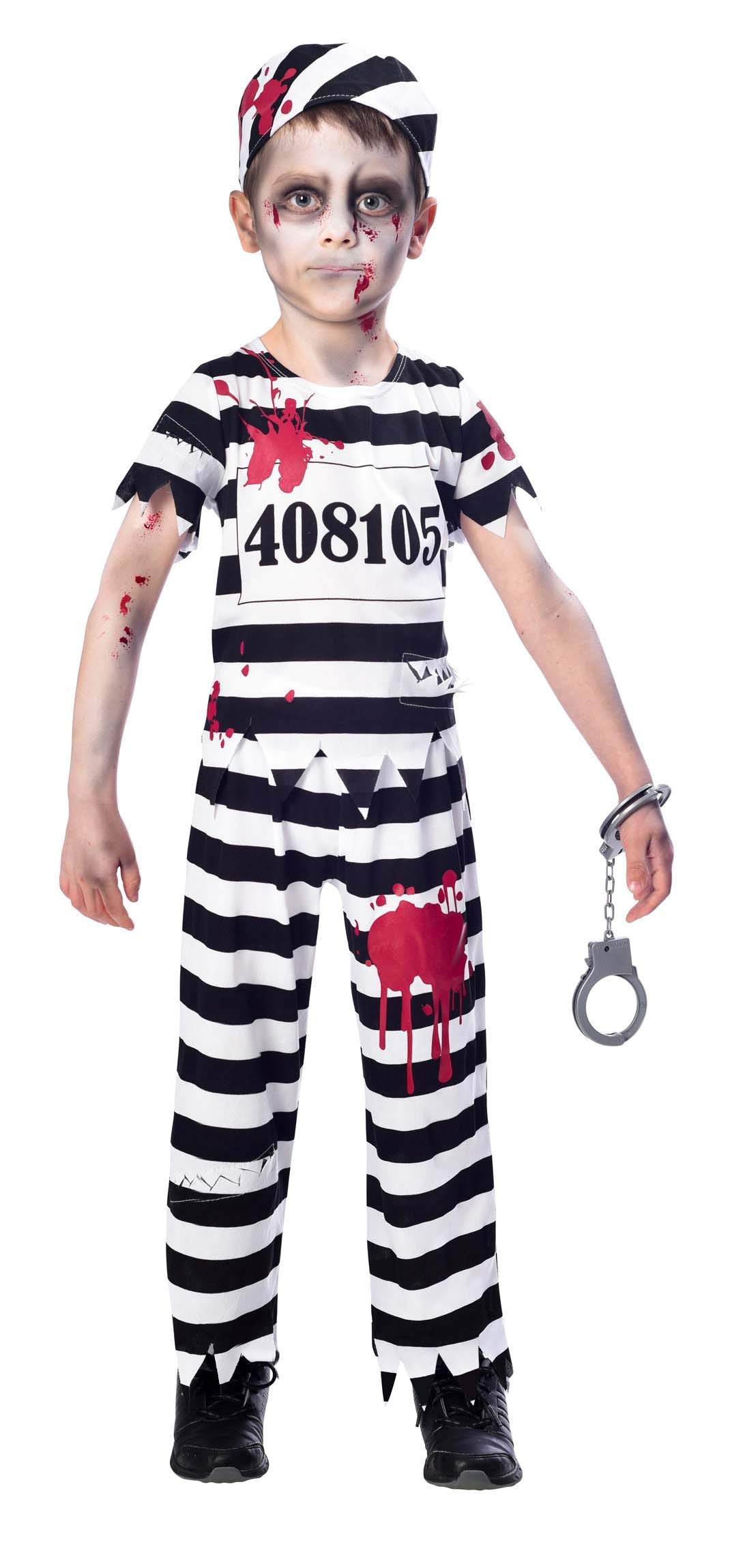 amscan 9902657 - Kids Zombie Convict Boys Halloween Fancy Dress Costume Age: 5-6 Years, White