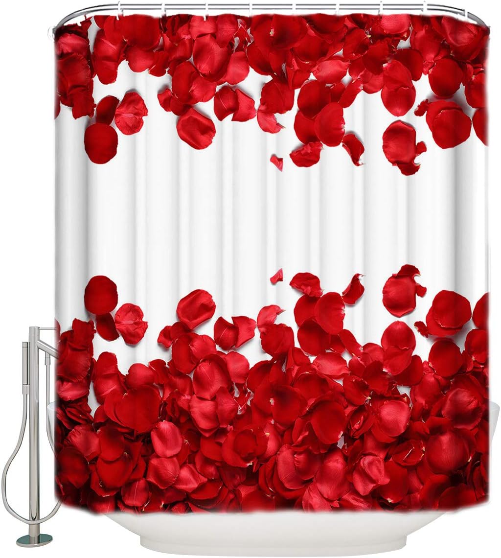 Modern Shower Curtain with Hooks for Home Bathroom