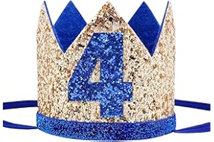 Socub Birthday Hat, first birthday party hat, Birthday Crown Headbands for Baby Boy 1st Birthday Party Supplies