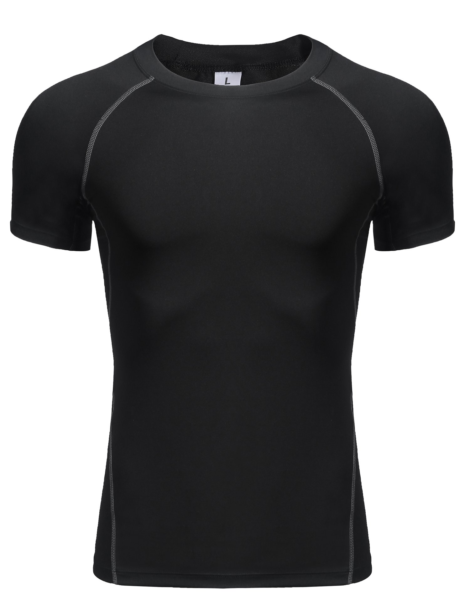 GXKPX Men\'s Quick Dry Sport Running Fitness Compression Base Layer Tshirts (BG, XXL)