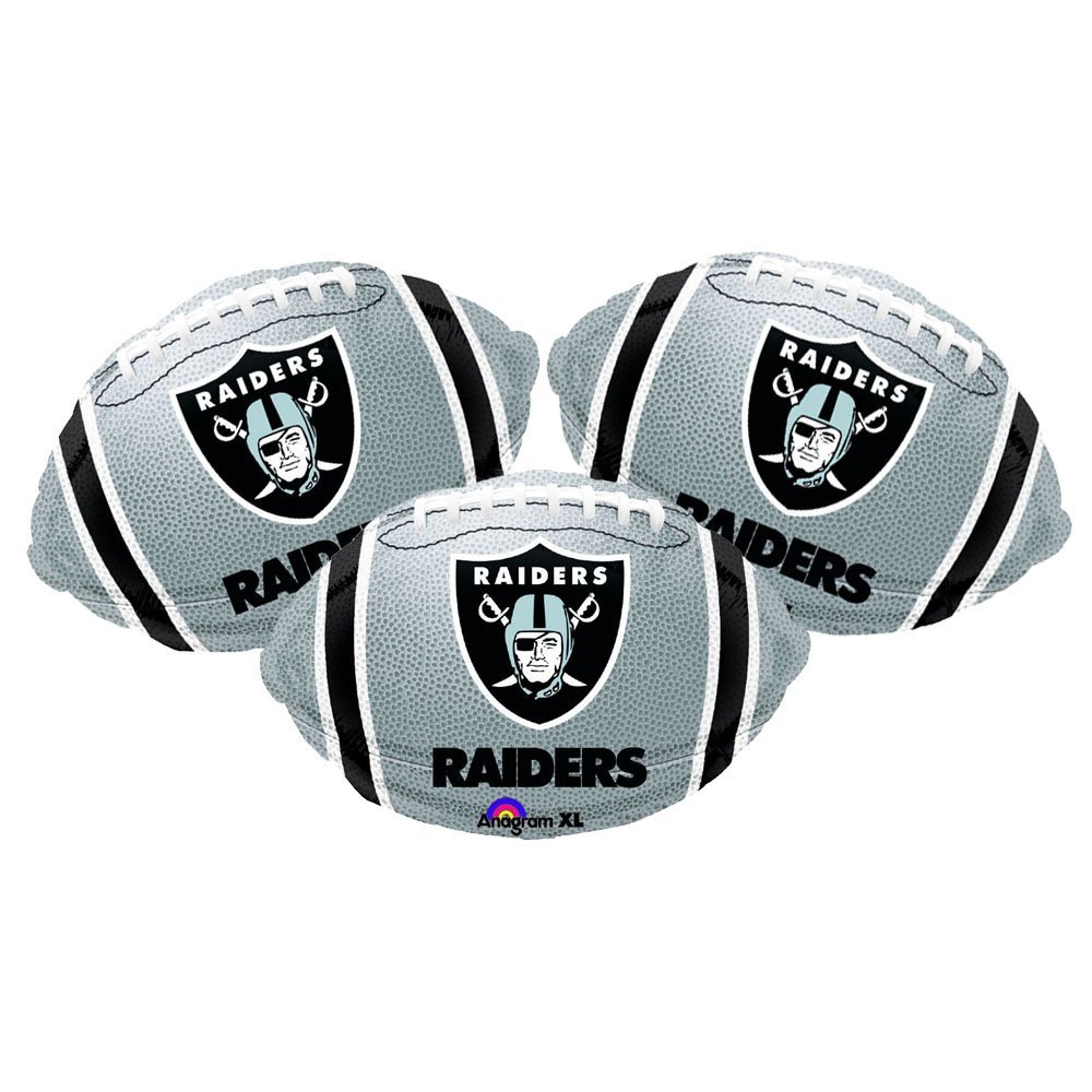 Oakland Raiders Football Party Decoration 18 Balloons Set of 3 Artisan