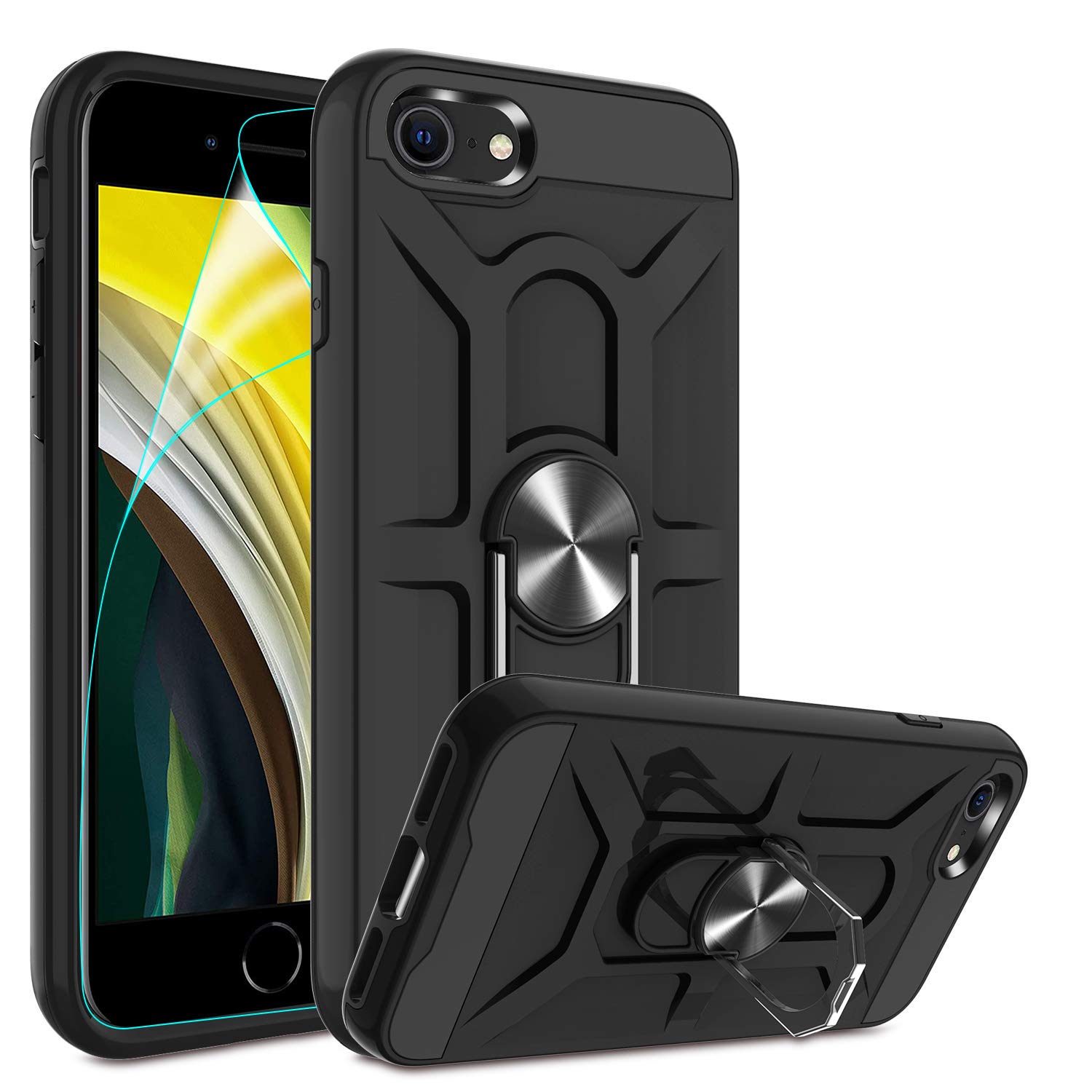 Iphone Se 2020 Case With Hd Screen Protector Atump 360