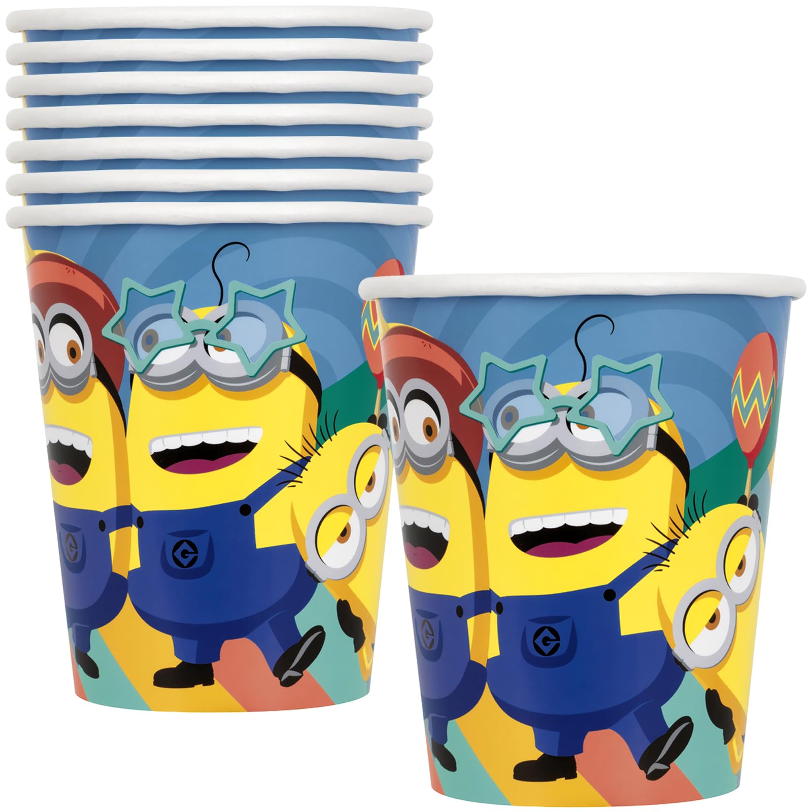 Photo 1 of Despicable Me Multicolor Paper Cups, 9 oz. (8 Count) - Disposable Drinkware, Perfect for Birthdays, Celebrations & Everyday Use