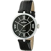 Peugeot PP Women Large Easy to Read Dial Wrist Watch with Roman Numerals & Leather Band Strap