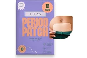 LILAS Period Cramps Pain Relief Patch, 10 Pack | Instant Relief for Menstrual Cramp, PMS, Endometriosis & PCOS | 12-Hour Comfort | Natural & Vegan Topical Patches | Trusted Formula & Upgraded Design