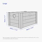 Wickerfield Large Wooden Box Plant Basket Gift Crate Brown 38x28x18 cm view 5