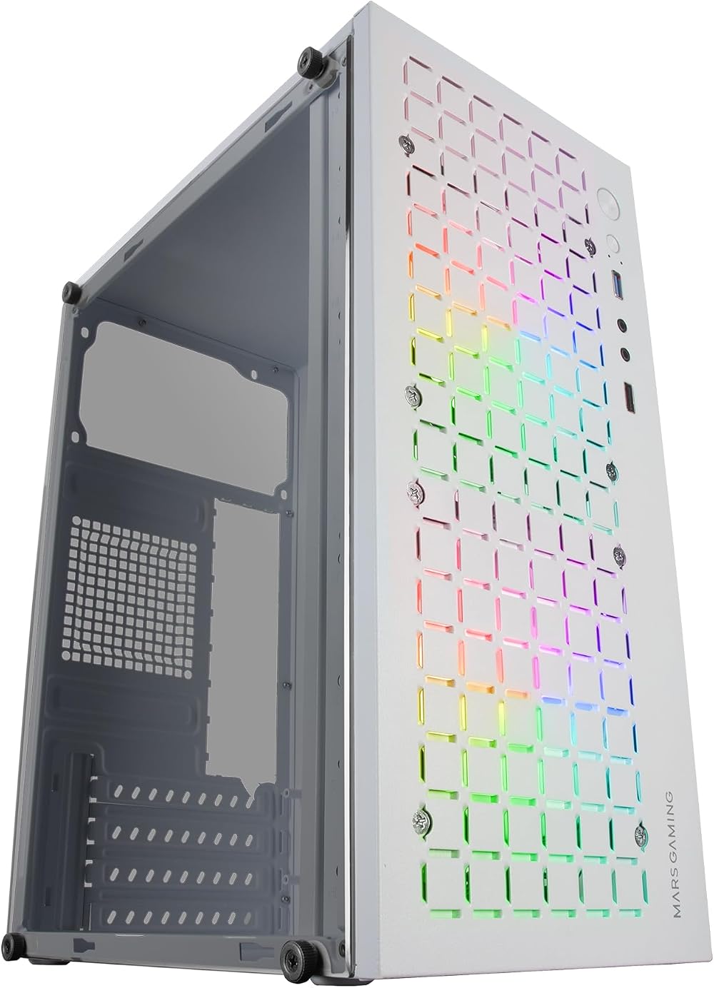 Mars Gaming MC-CORE Ultractompact MicroATX Gaming Case White