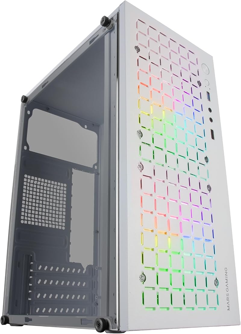 Mars Gaming MC-CORE Ultractompact MicroATX Gaming Case White