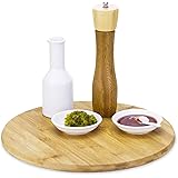 TB Home 14" Bamboo Lazy Susan Kitchen Turntable for Pantry Cabinet or Table