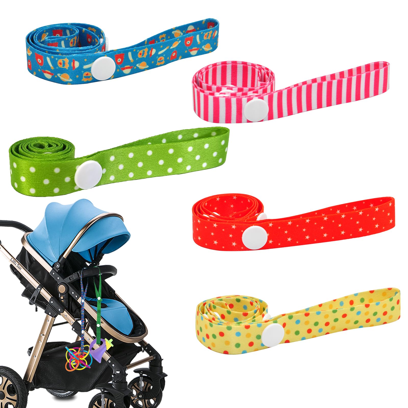 5X New Sippy Pal No Drop Bottle Toy Sippy Cup Holder Strap For Stroller (5 Pcs)