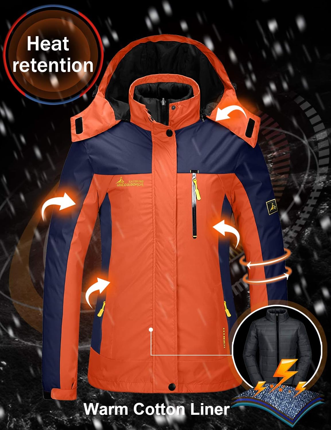 GEMYSE Women's Waterproof 3-in-1 Ski Snow Jacket Puffer Liner Insulated Winter Coat at  Women's Coats Shop
