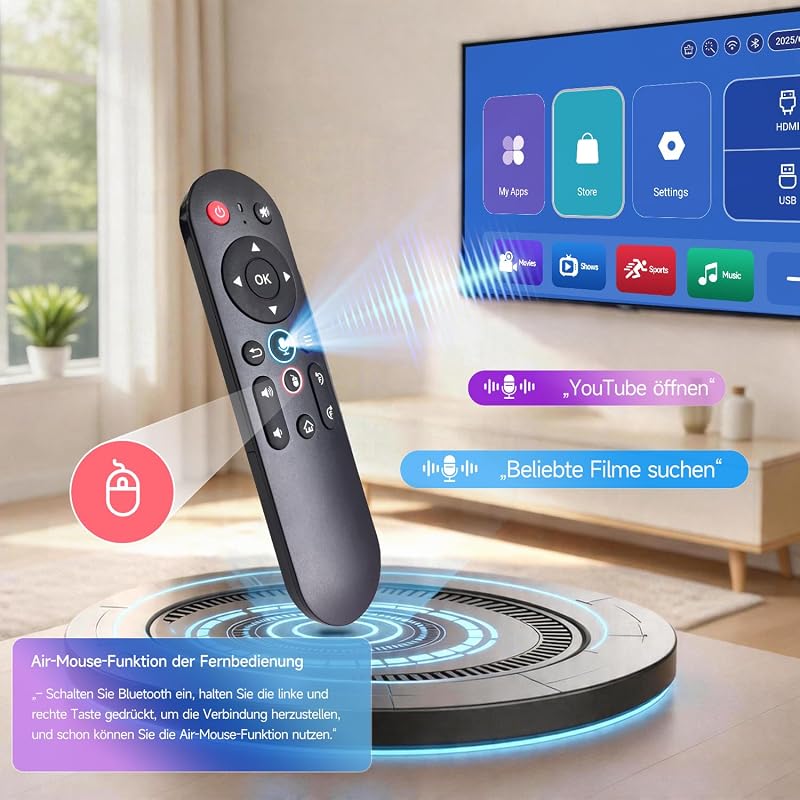【Autofokus】 Magcubic Mini Beamer 4K HY320pro,Native 1080p 400 ANSI — Foto 4 von 8