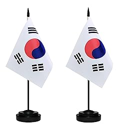South Korea Flags South Korean Small Mini Desk