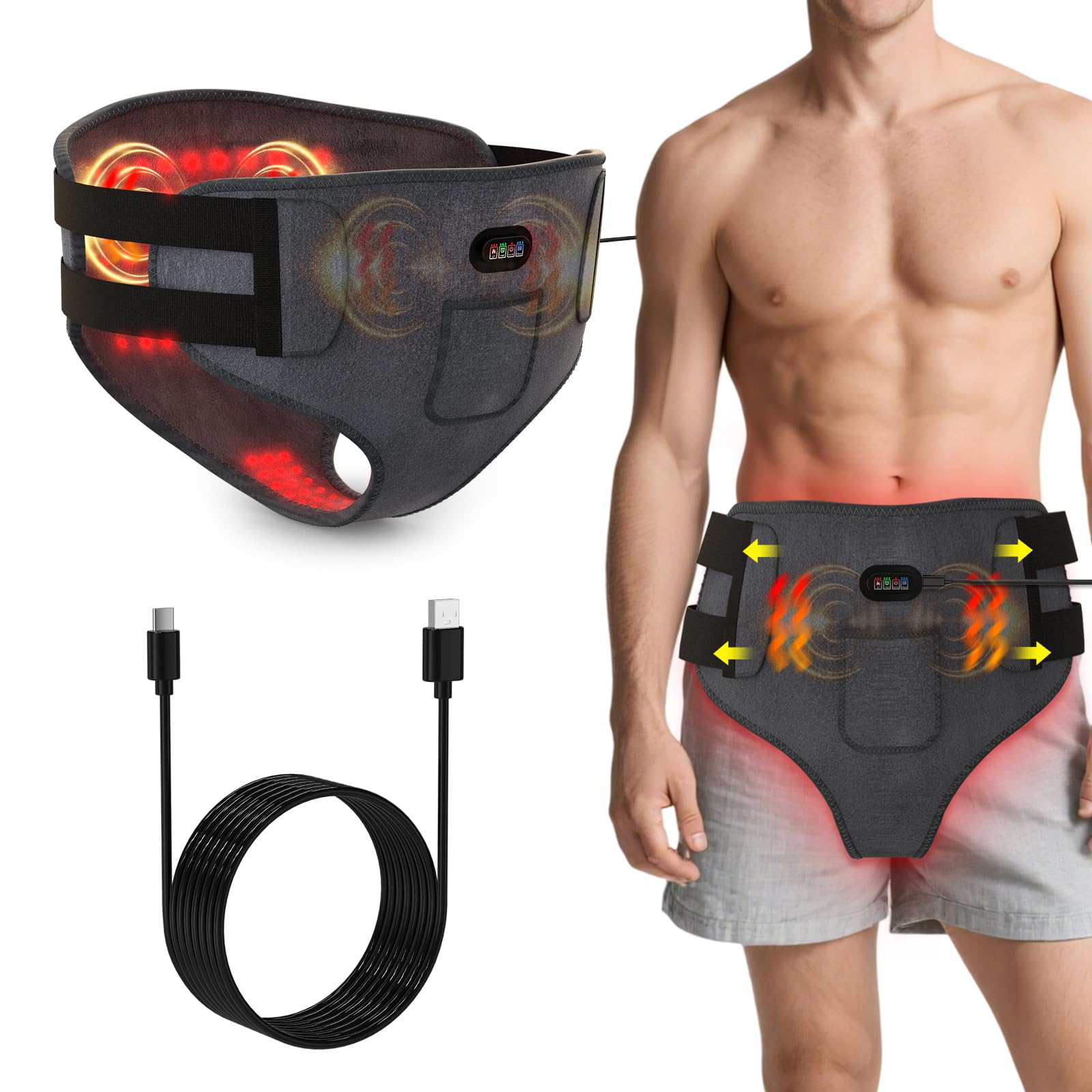 Photo 1 of *MINOR DAMAGE - USED*
Red Light Therapy Pant for Men - Red Light Therapy Device for Prostate, Lower Back & Abdominal Pain, 3 Heat Levels, Comfortable & Breathable