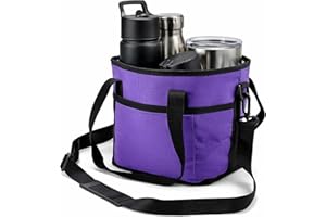 Family Size 4 Compartment Drink Bag, Multiple Tumbler Carrier Caddy, with Adjustable Strap, 4 Compartment Insulated Drink Hol