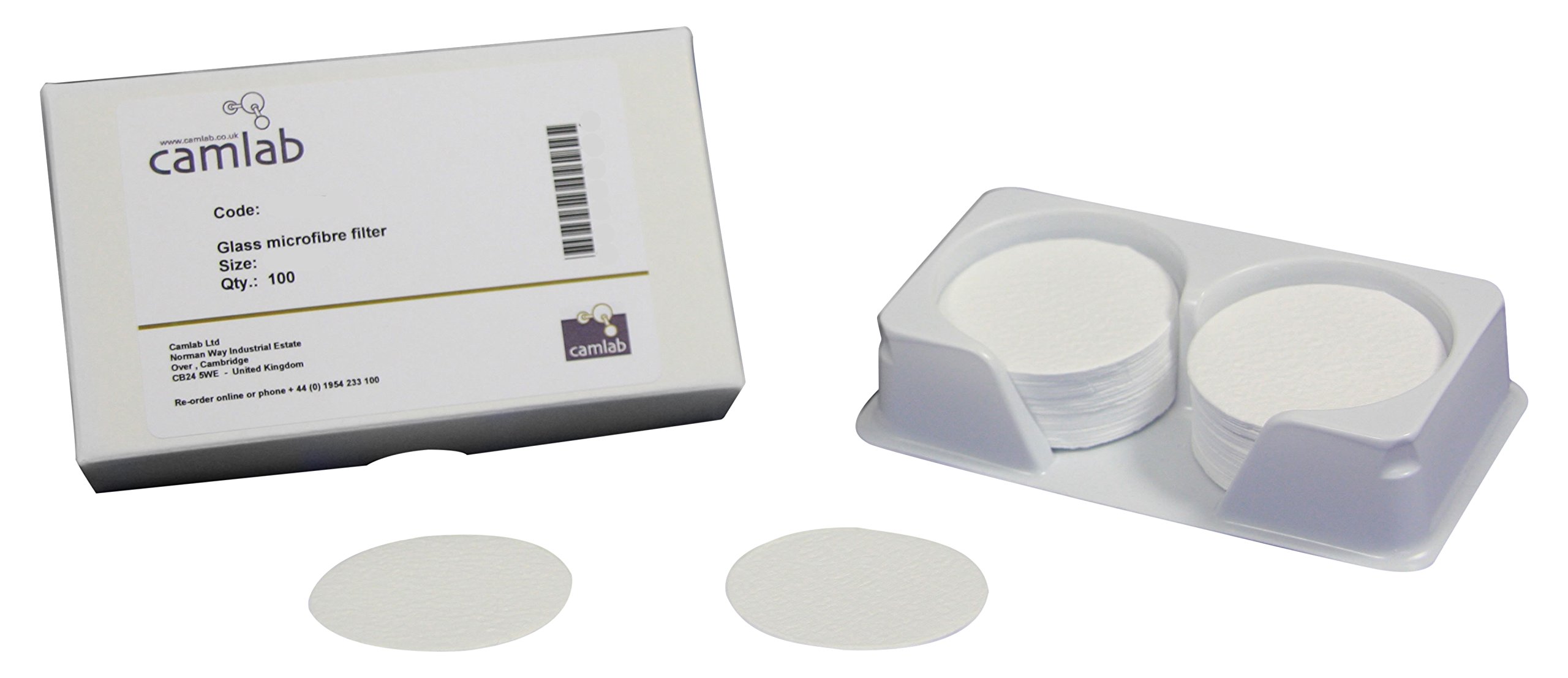 Camlab 1173440 Grade 482 Polycarbonate Membrane Filter Paper, 0.22 µm, 25 mm (Pack of 100)