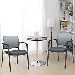 CLATINA Mesh Back Stacking Arm Chairs with