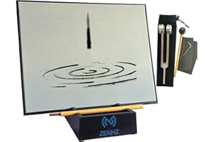 ZENHZ Zen Buddha Water Painting Board with OM 136.1 Hz Tuning Fork – Mindfulness & Meditation Kit for Stress Relief, Relaxation, Calligraphy Practice, and Sound Therapy, Unique Gift