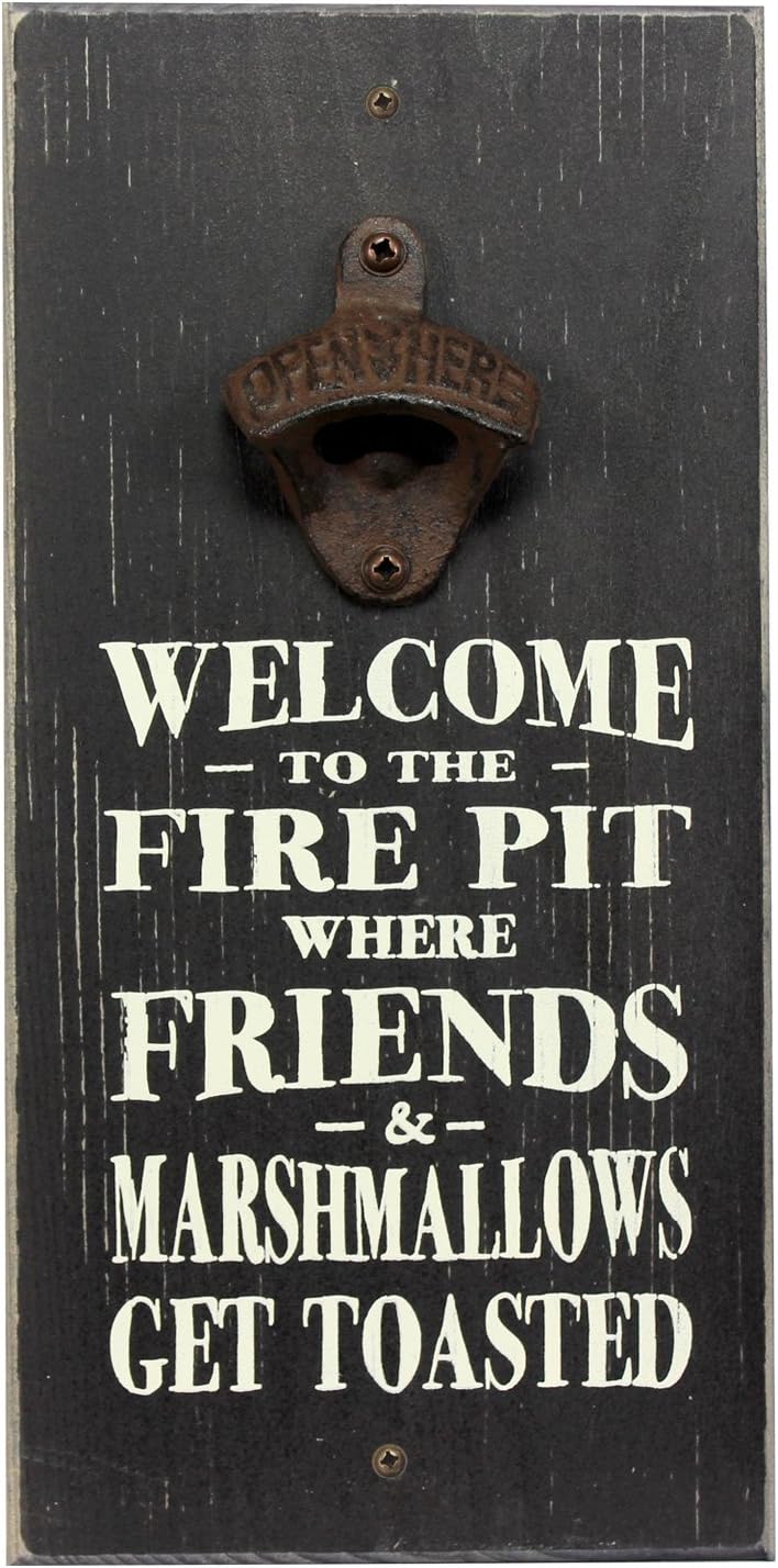My Word! 75700 Welcome to The Fire Pit Bottle Opener, Pine, Multicolor