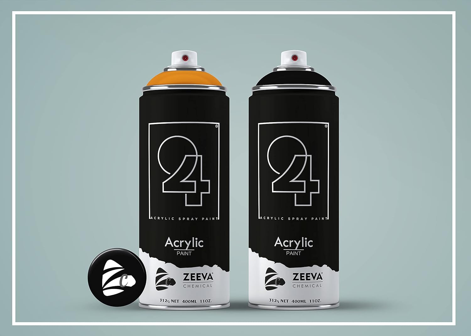 24 Acrylic Deep Orange & Black Glossy Paint 400 ml (Pack of 2) Amazon.in Home Improvement