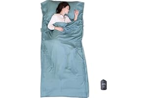 EXERMIL 100% Silk Sleep Sack with All Around Zippers, 87”x43” Large Sleeping Sheets for Hotels, Travel & Camping, Multifuncti