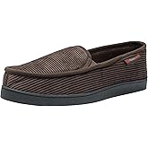 Alpine Swiss Wide Mens Slippers | Steve Moccasin Slipper | Memory Foam House Shoes | Corduroy Slip-On with Terry Lining | Indoor Outdoor Non-Slip Rubber Sole | Swollen Foot Relief