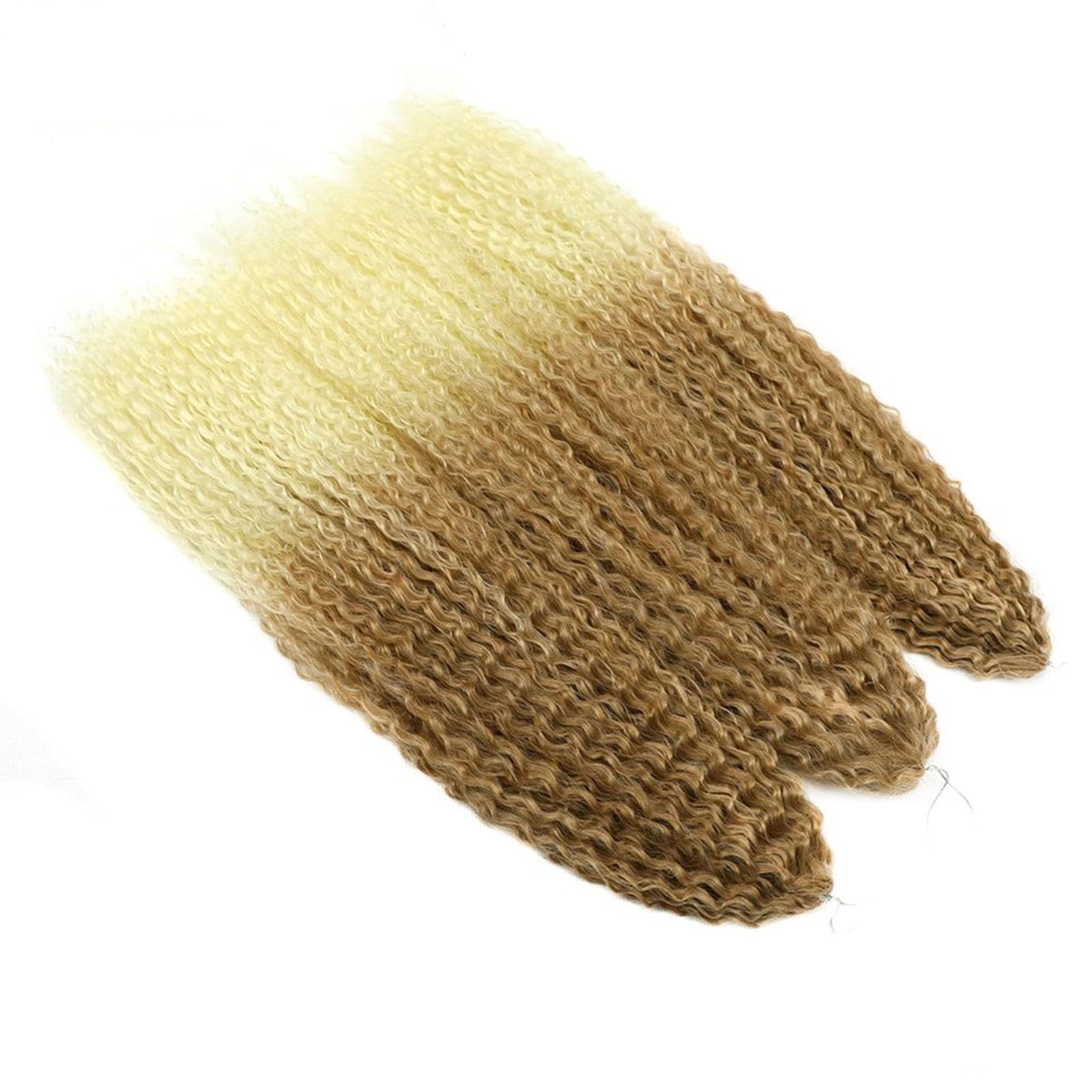 Aiokrtse Brazilian Braids Curly Crochet Hair Brazilian Curly Synthetic Braiding Hair Extensions Boho Braids Deep Water Wave Synthetic Crochet Hair 28 inches Pack of 5(Total 600 Grams T27/613 Colour)