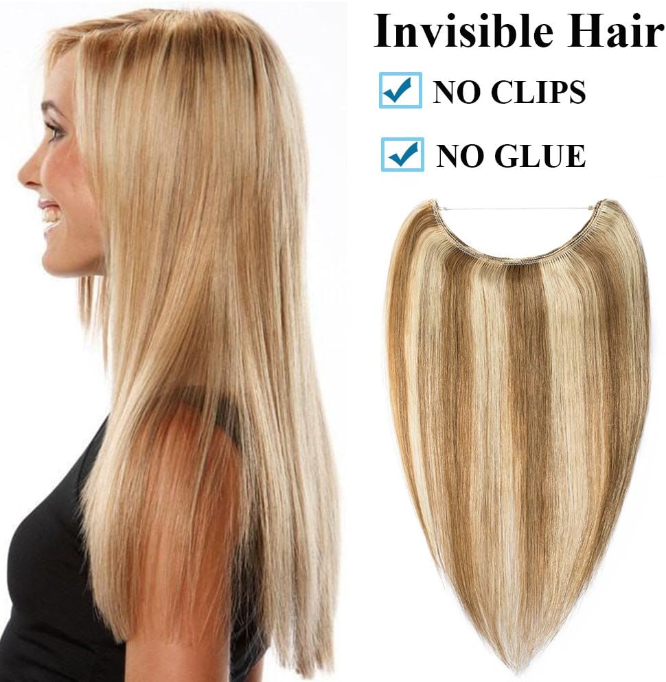 16" One Piece Straight Remy Human Hair Miracle Secret Invisible Wire