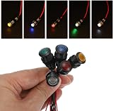 PATIKIL 16 Pack 8mm Green LED Signal Indicator Lights 12-24V Waterproof Panel view 4