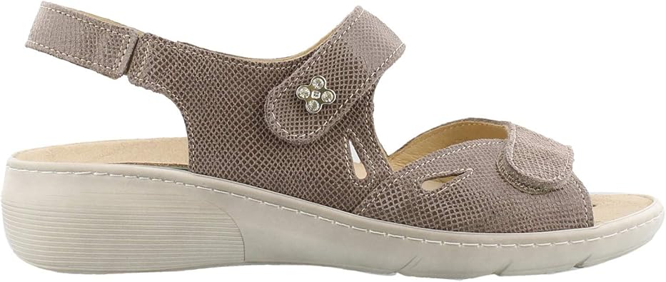 taupe low heel sandals