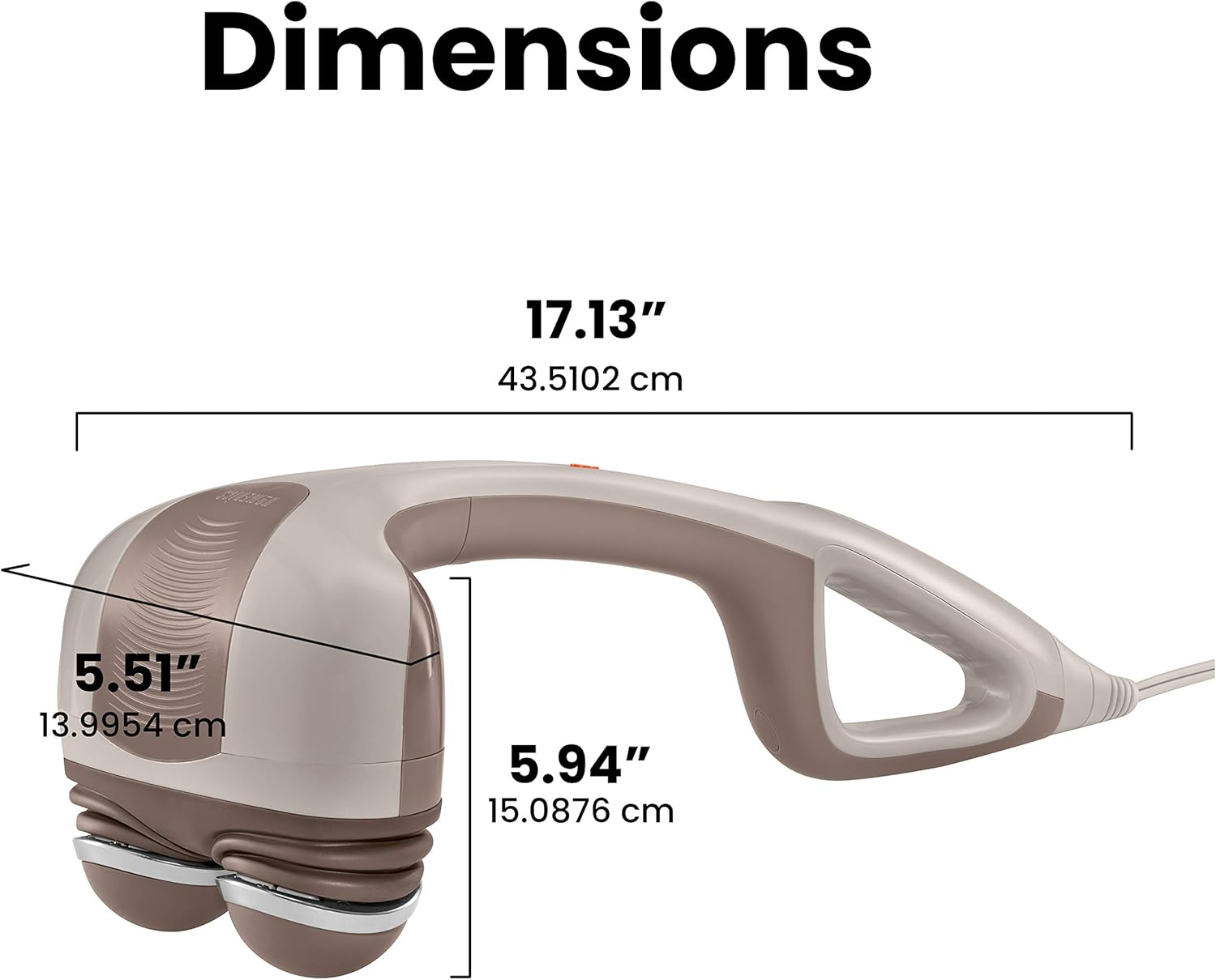 HoMedics Percussion Action Massager with Heat | Adjustable Intensity , Dual Pivoting Heads | 2 Sets Interchangeable Nodes , Heated Muscle Kneading for Back , Shoulders , Feet , Legs , & Neck: Health & Personal Care