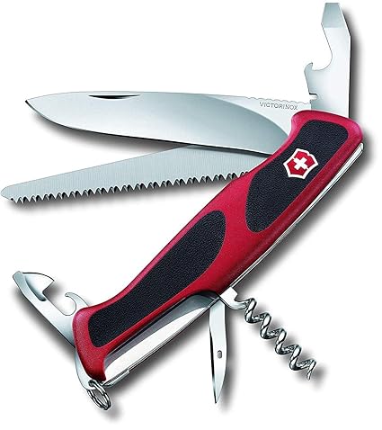 Victorinox Taschenmesser Hunter Pro (Grosse/Starke Einhand-Feststellklinge, Nylon Etui) orange